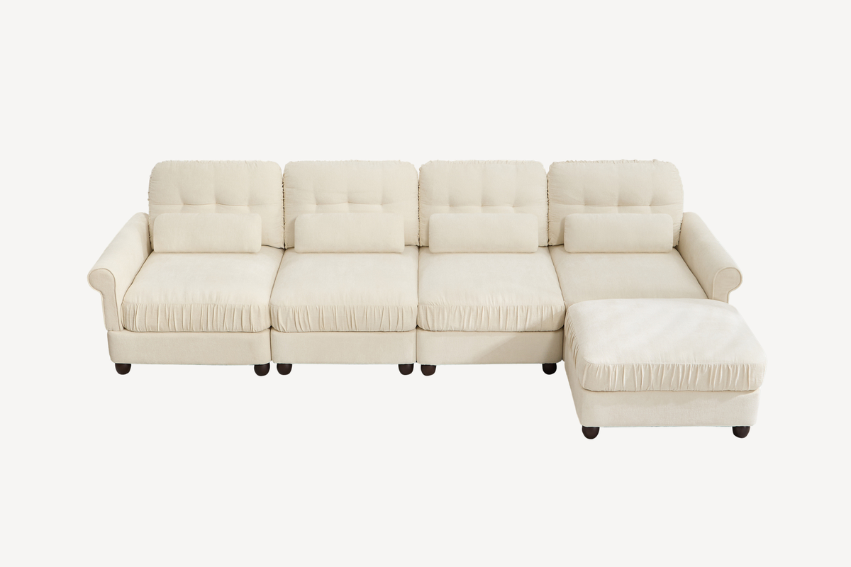 MELBOURNE 126" 4-Seater Sofa with 1 Ottoman