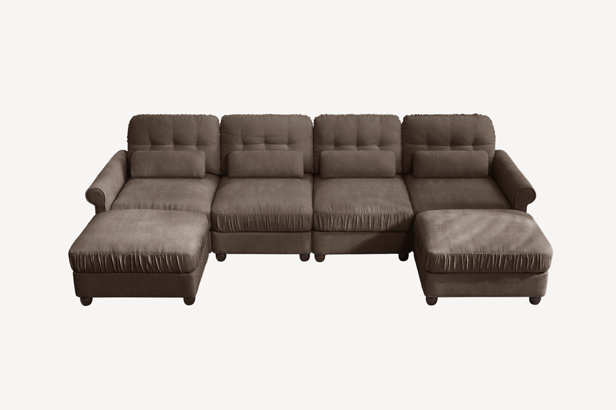 MELBOURNE 126" 4-Seater Sofa with 2 Ottomans
