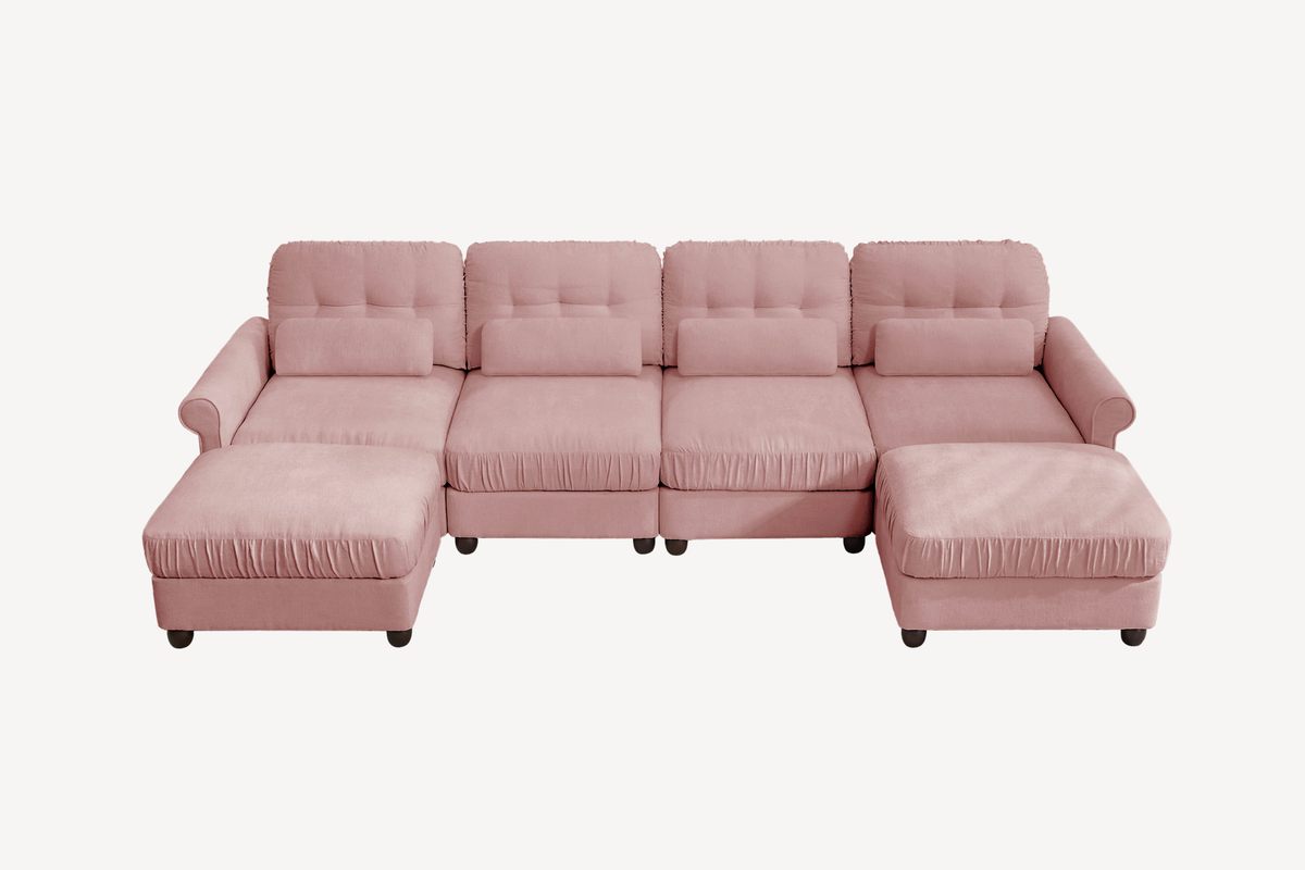 MELBOURNE 126" 4-Seater Sofa with 2 Ottomans
