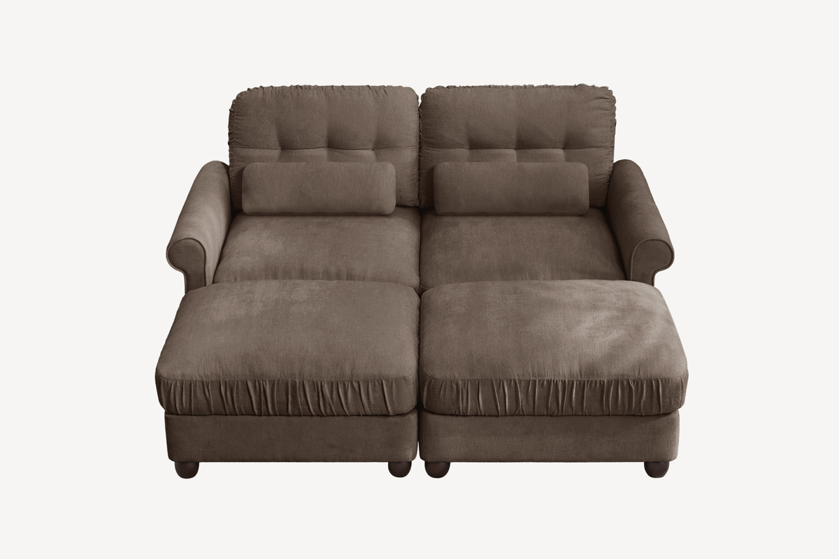 MELBOURNE 69" Loveseat with 2 Ottomans
