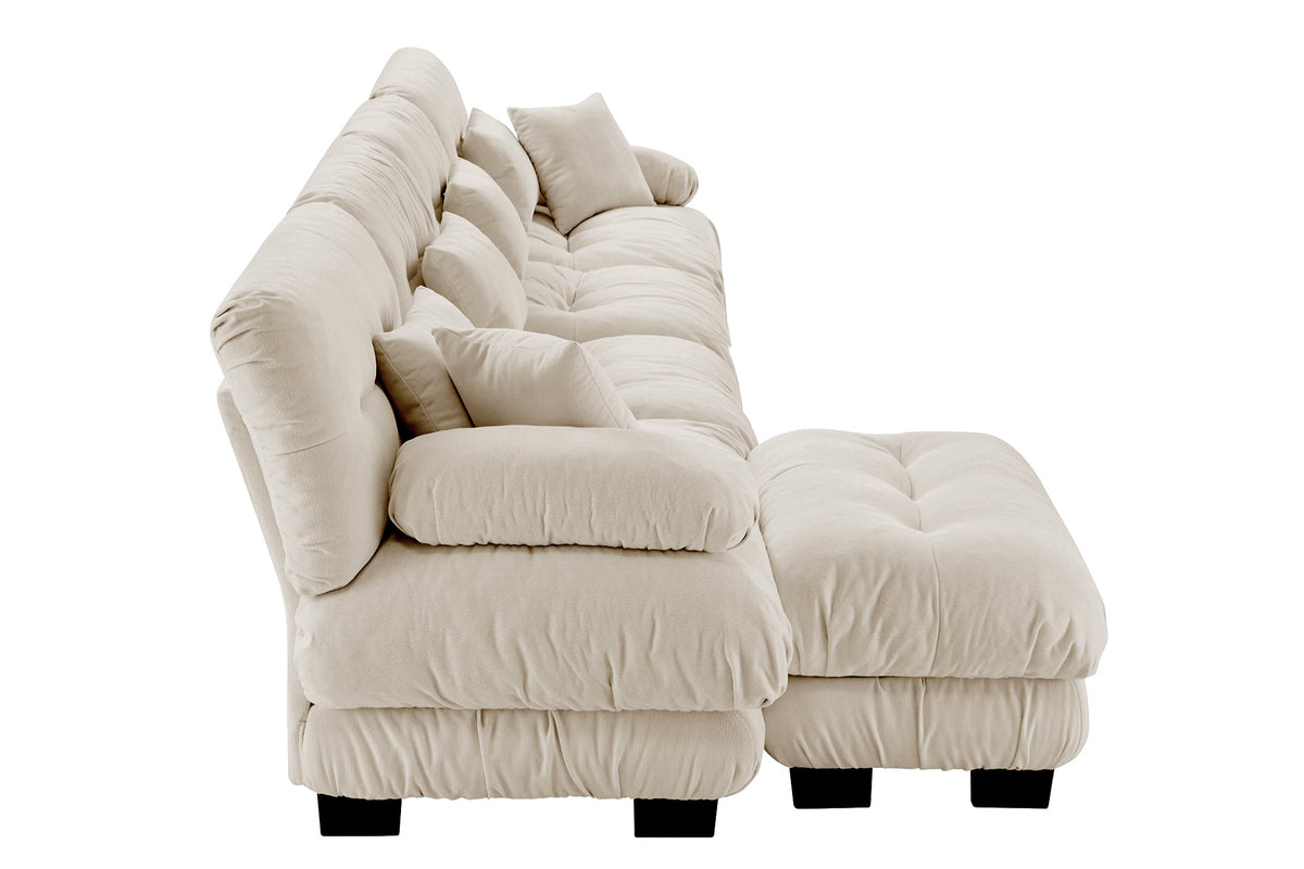 CLOUDIES 173&quot; Sofa 4 Seater with 1 Ottoman