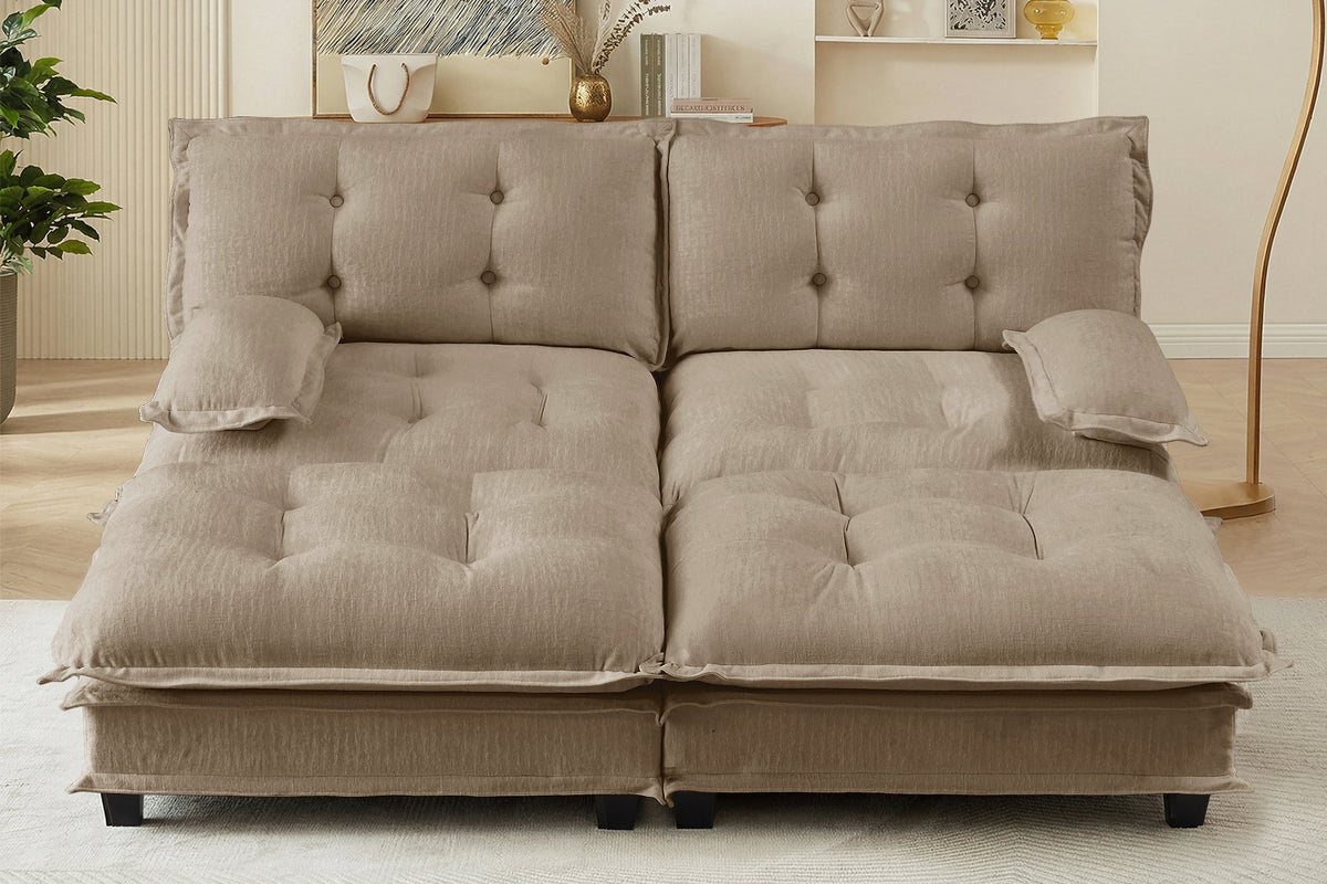 MARLOX 77" Loveseat with 2 Ottomans
