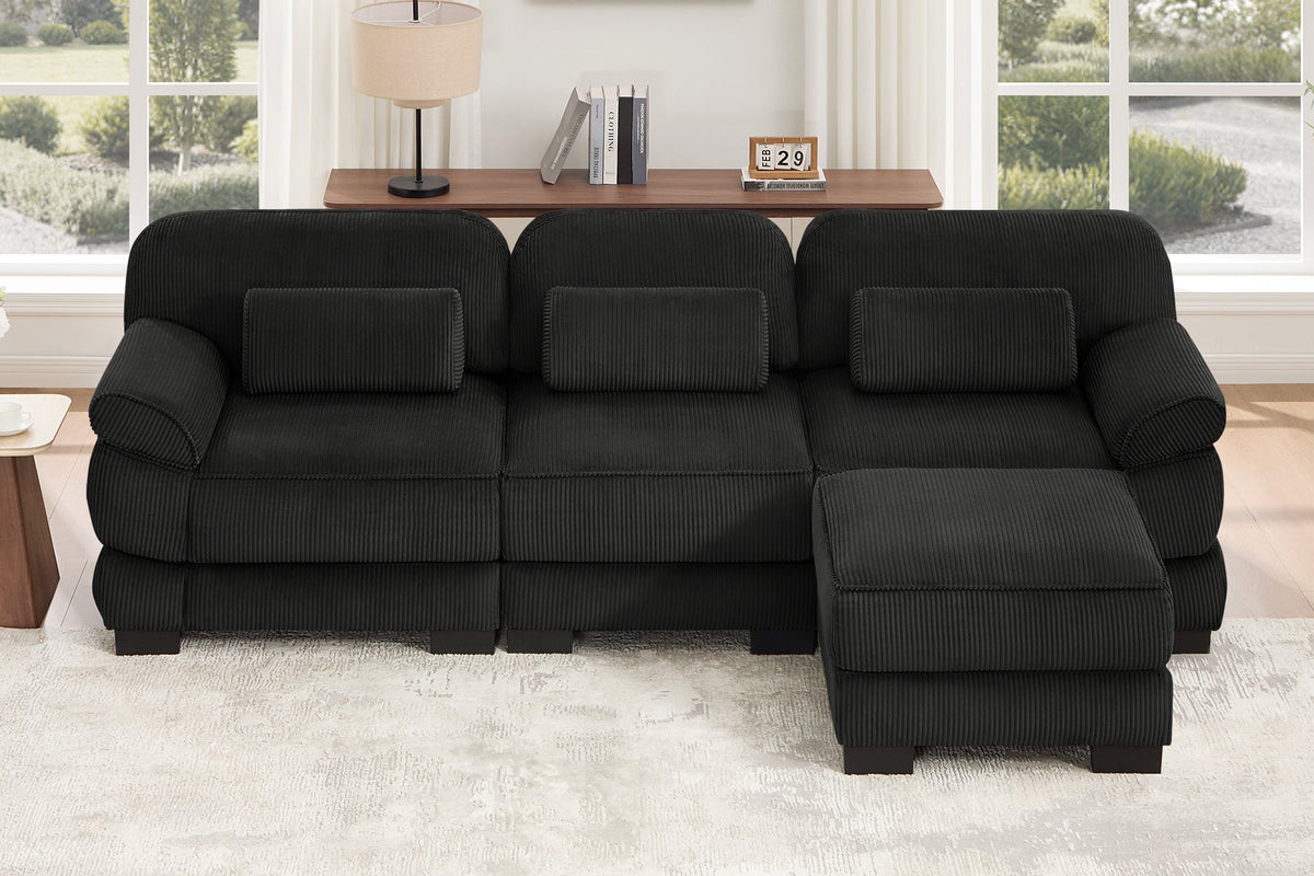 MASON 104" 3-Seater Sofa 1 with Ottoman