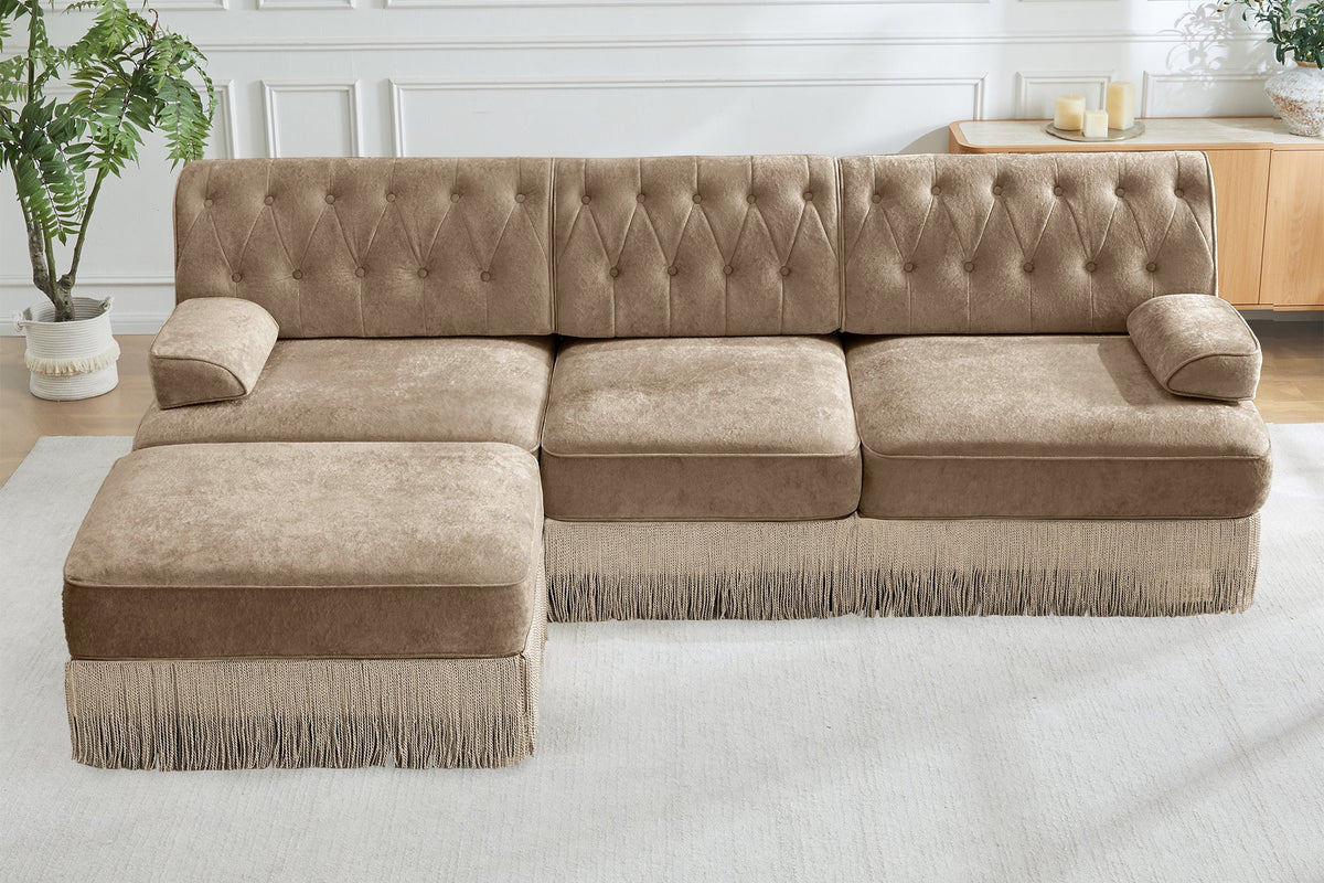 ELIZA 106" 3-Seater Sofa With 1 Ottomans