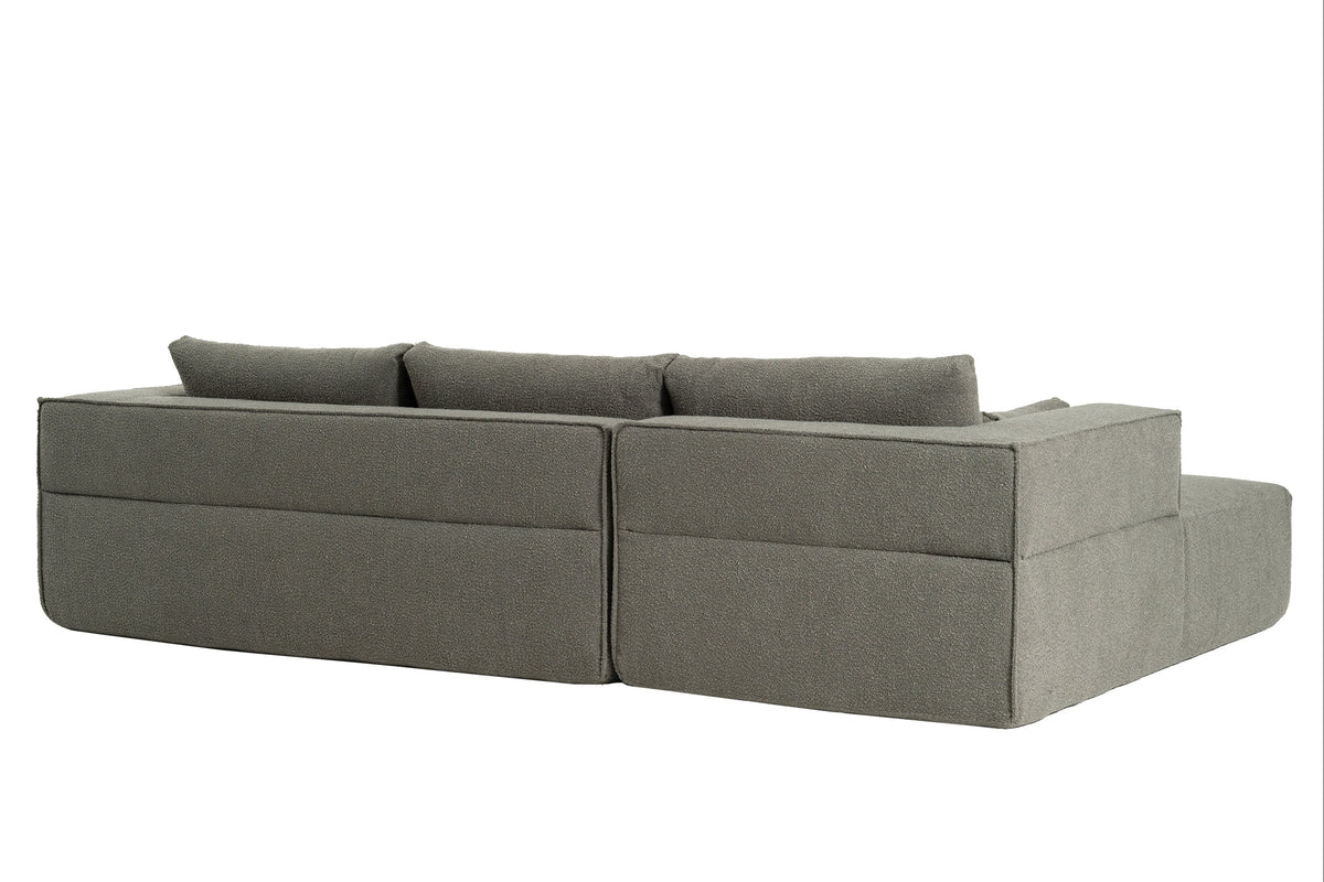 NOUVA 112&quot; Boucle Sectional + Complimentary Side Table