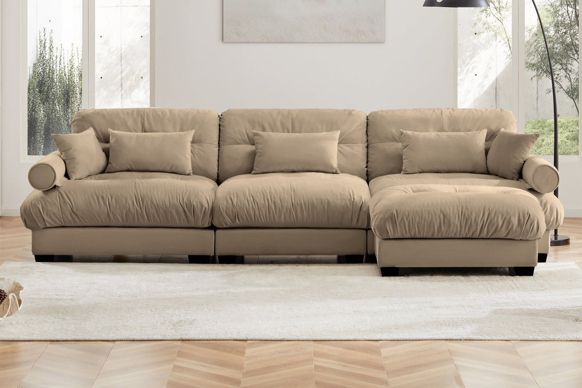 CLOUDIES 134&quot; 3 Seater Sofa with 1 Ottoman