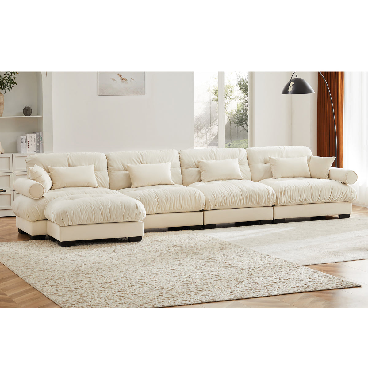 CLOUDIES 173&quot; 4 Seater Sofa with 1 Ottoman