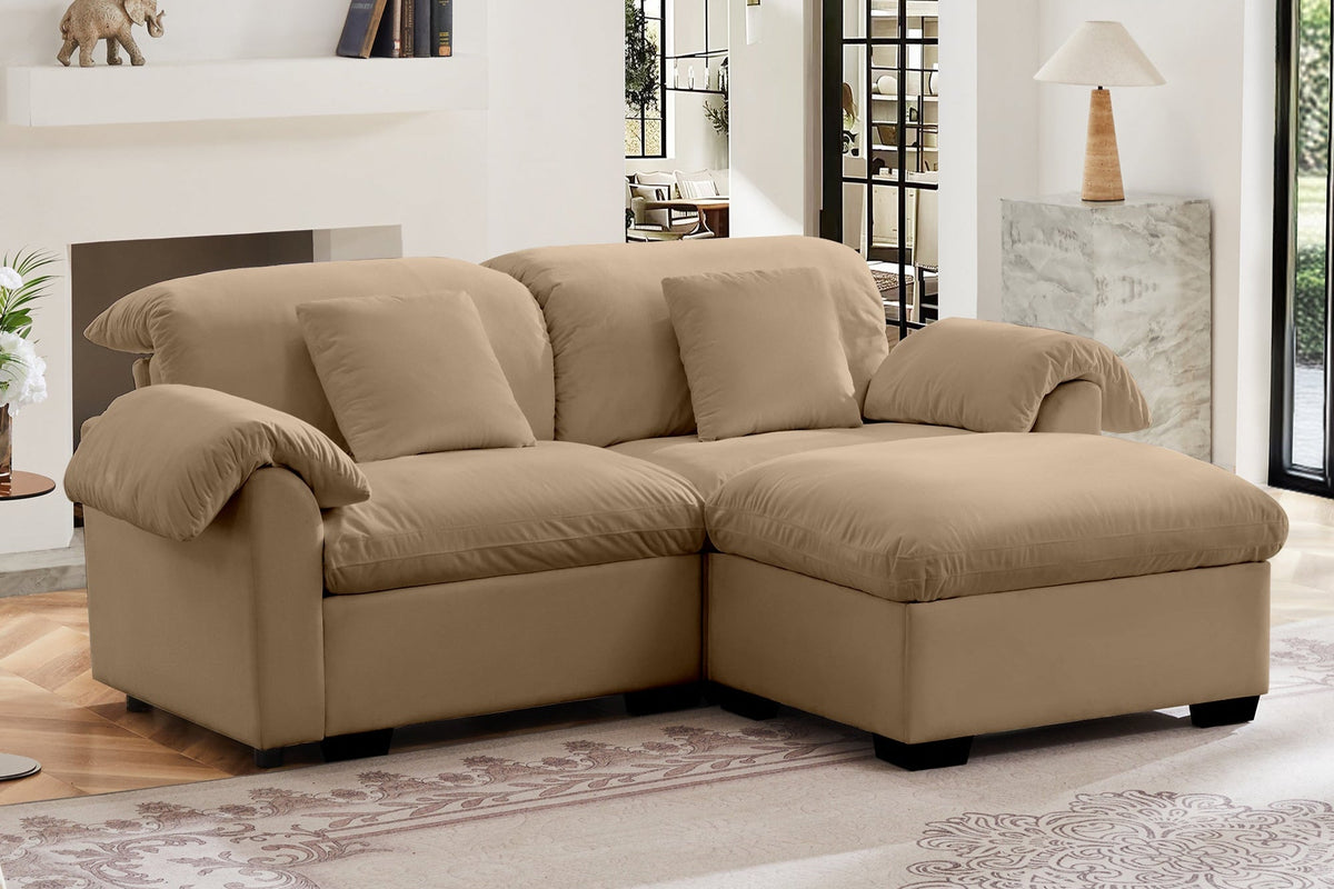 Parris 84&quot; Sofa 2 Seater With 1 Ottoman