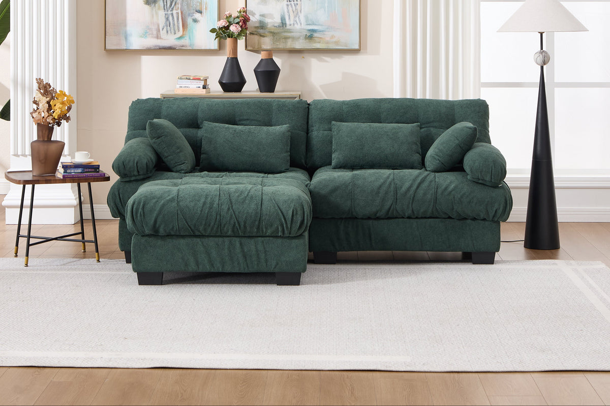 FELZARO 88" Loveseat Sofa with 1 Ottoman