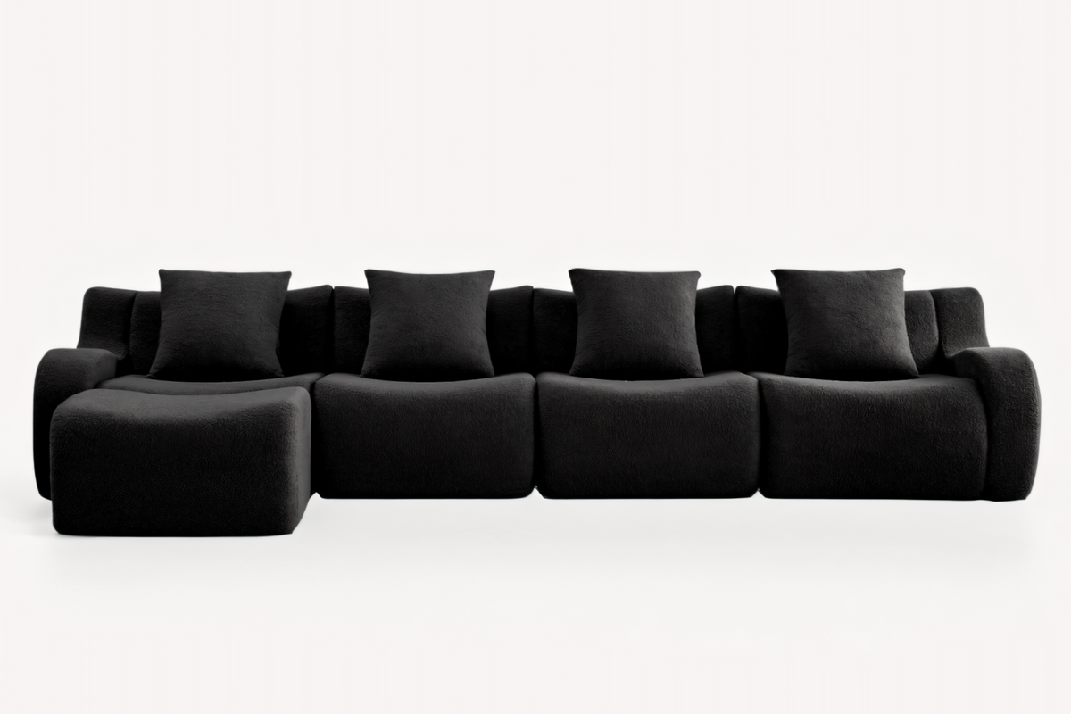 ROMA 148" 4-Seater Sofa with 1 Ottoman