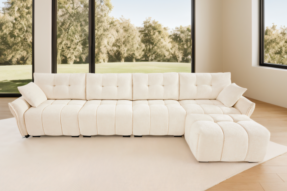CHARLOTTE 141&quot; 4 Seater Sofa 1 Ottoman