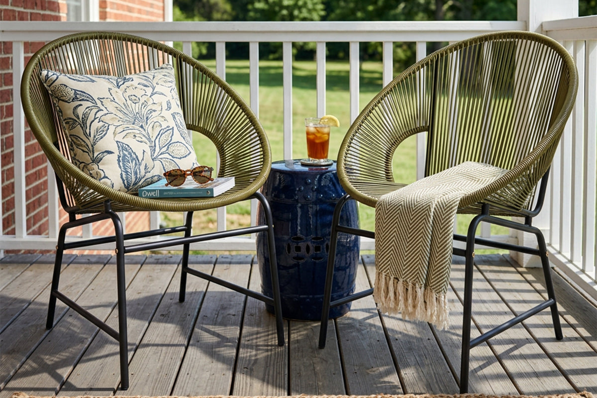 LARIN Outdoor Wicker Chair Set Of 2