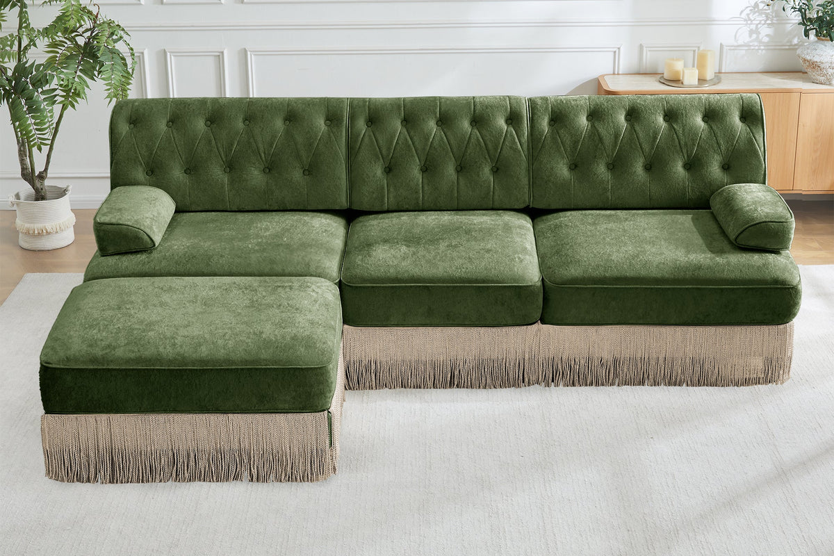 ELIZA 106" 3-Seater Sofa With 1 Ottomans