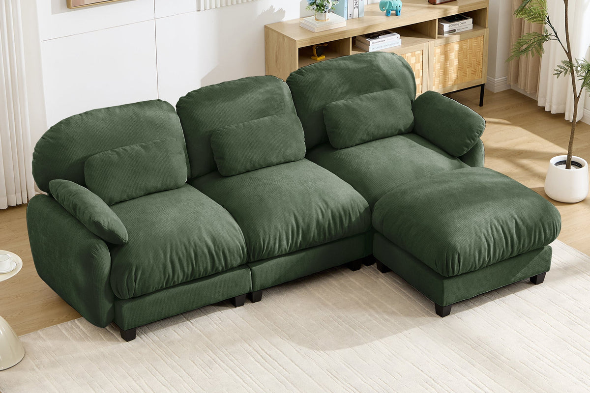 UNIONN 104" 3-Seater Sofa With 1 Ottoman