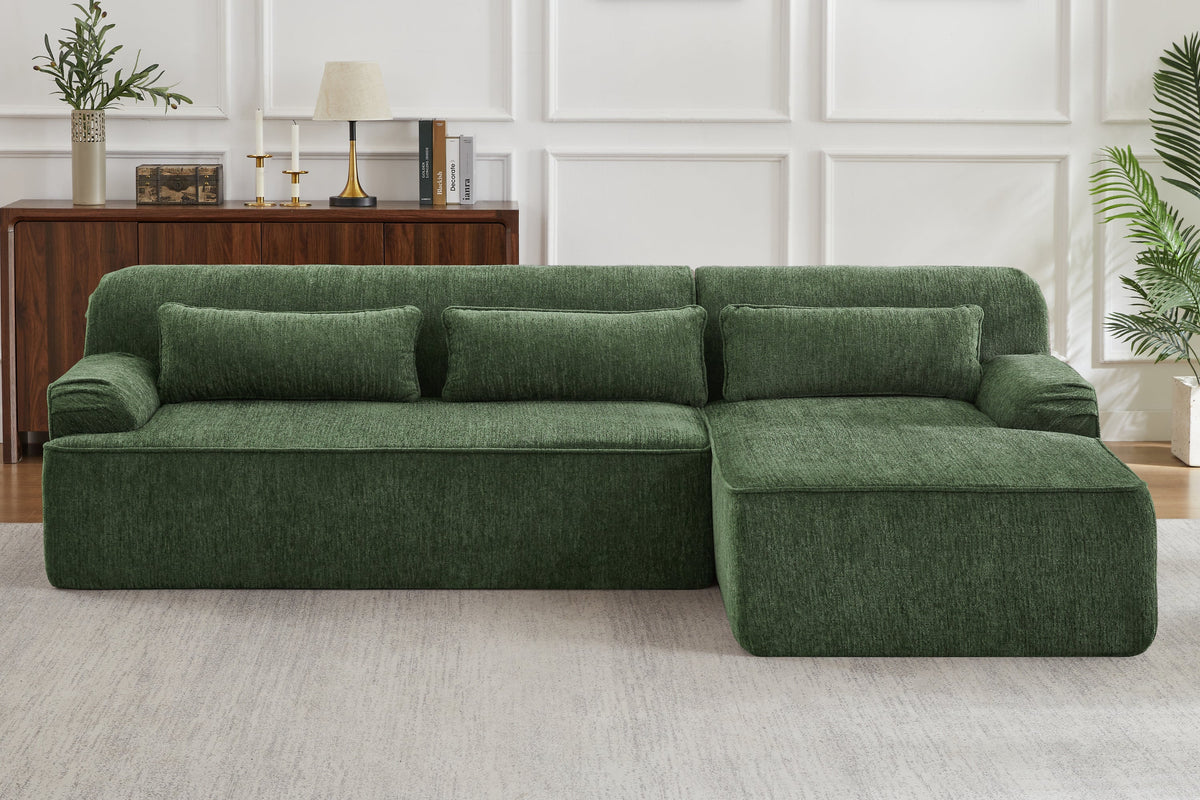 ZELAR 102" Chenille Right Chaise Sofa