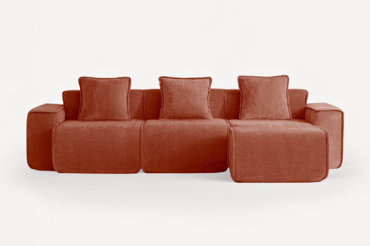 HARRISON 108" 3-Seater Sofa with 1 Ottoman