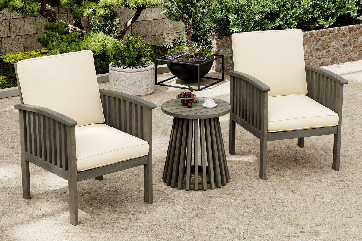 URVON Patio Chair with Side Table