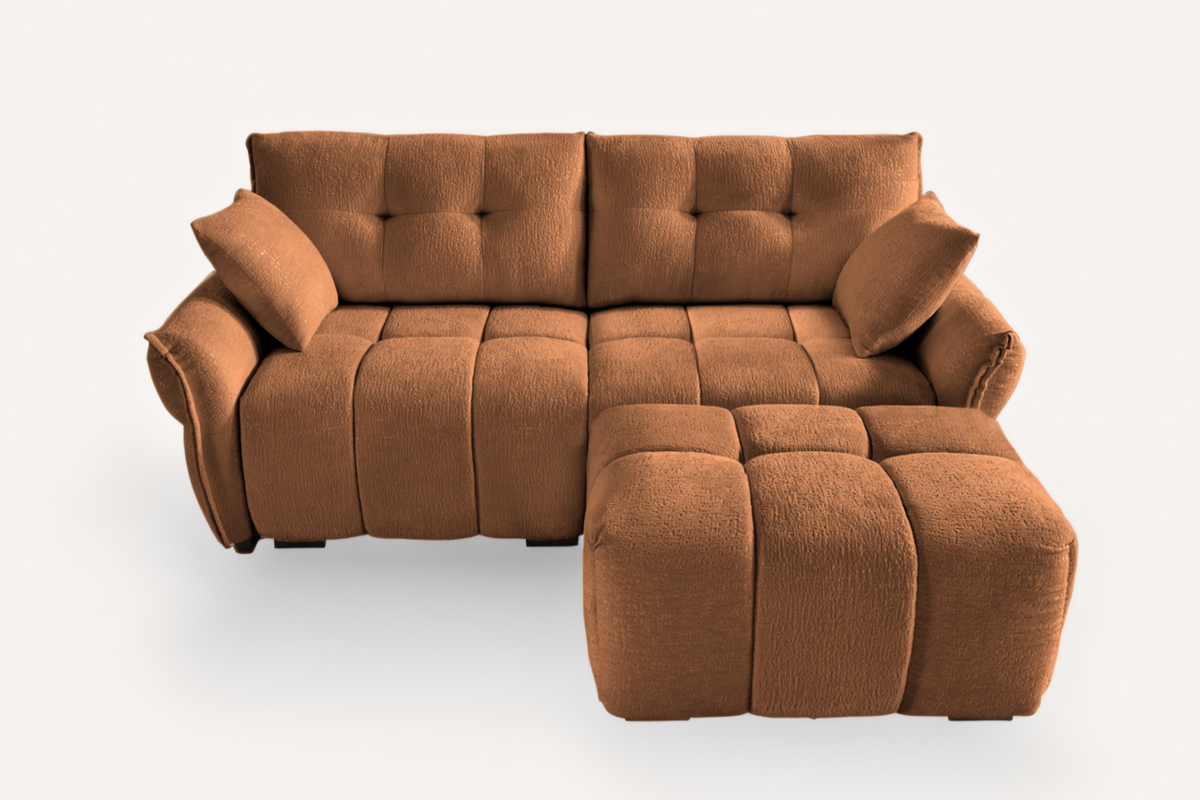 CHARLOTTE 78&quot; 2 Seater Sofa With 1 Ottoman