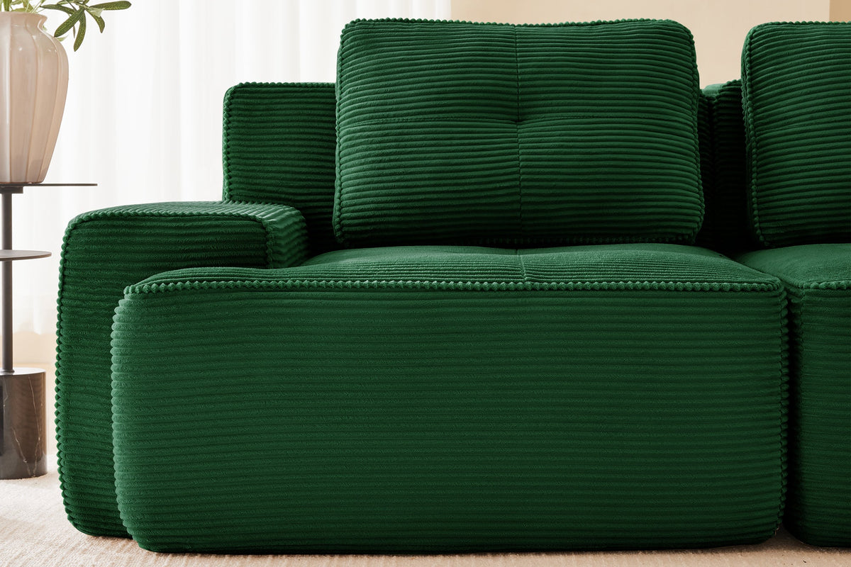 CORDELIA 153" 4-Seater Sofa with 2 Ottomans