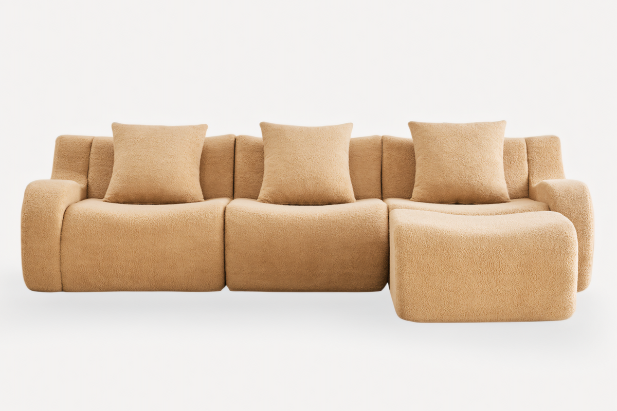 ROMA 115.3" 3-Seater Sofa with 1 Ottoman