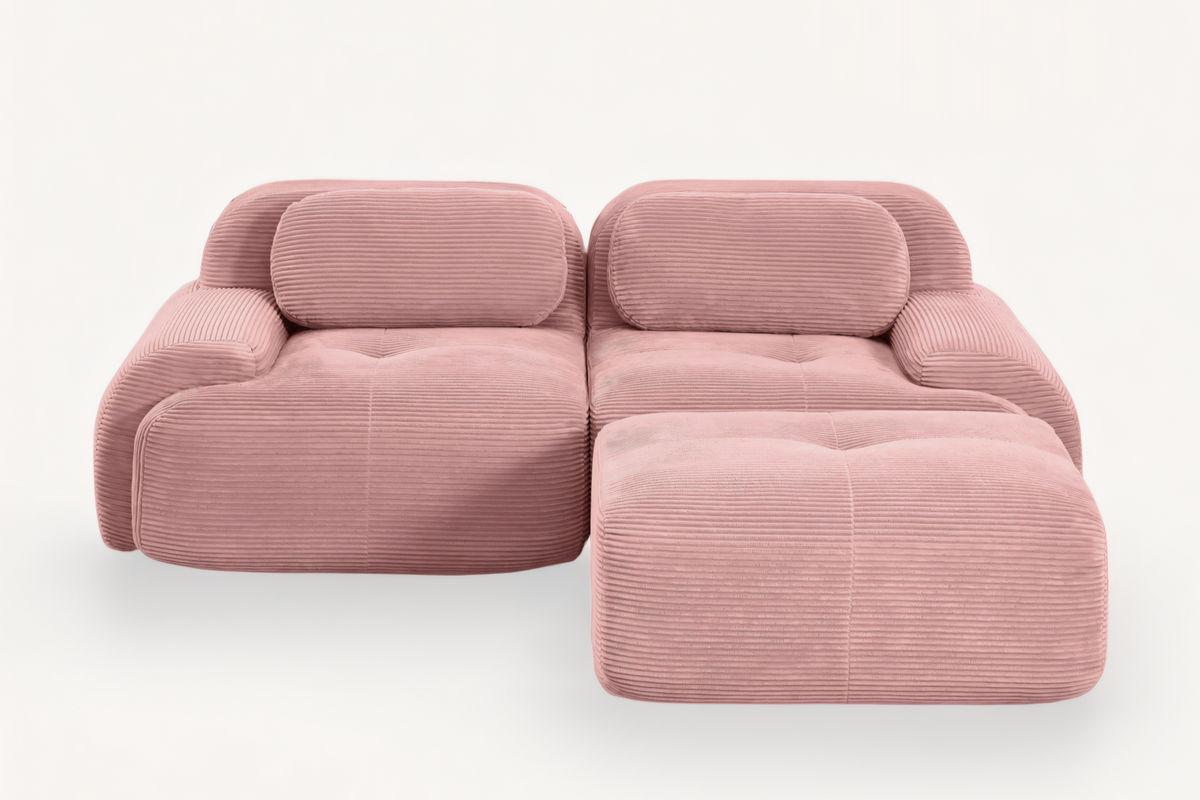 MIA 82&#39;&#39; Loveseat with 1 Ottoman