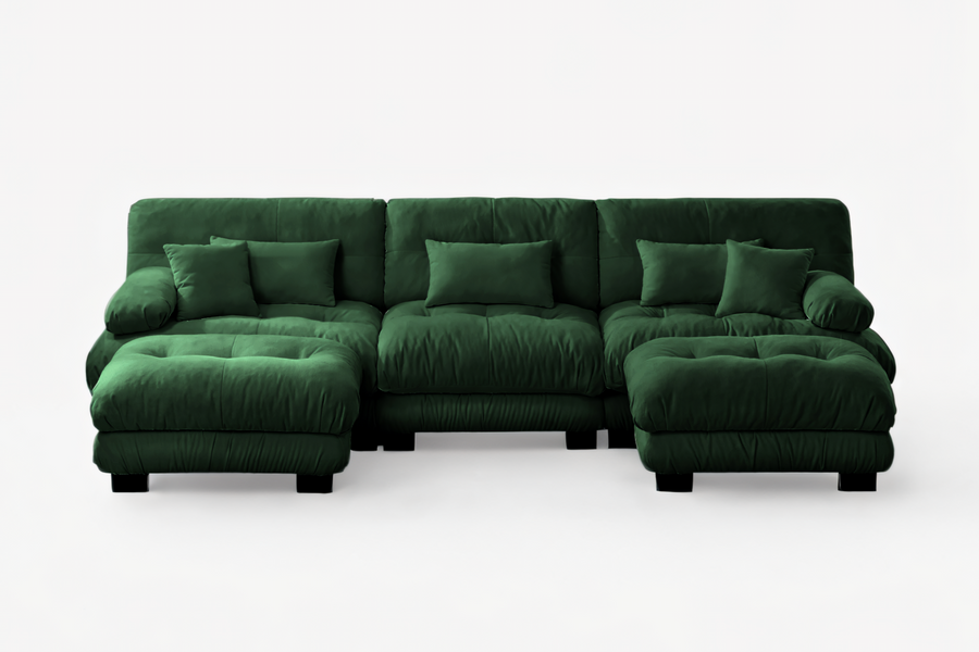 3-Seater with 2 Ottomans