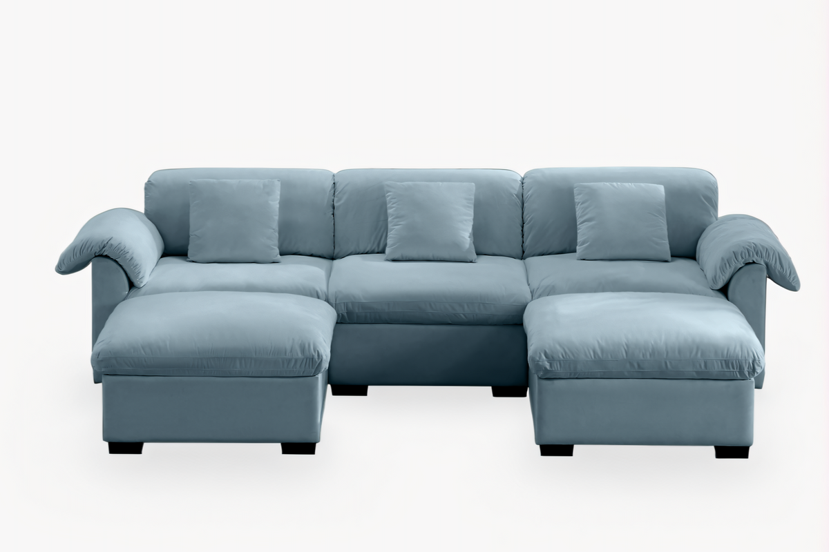 Parris 119&quot; Sofa 3 Seater With 2 Ottoman