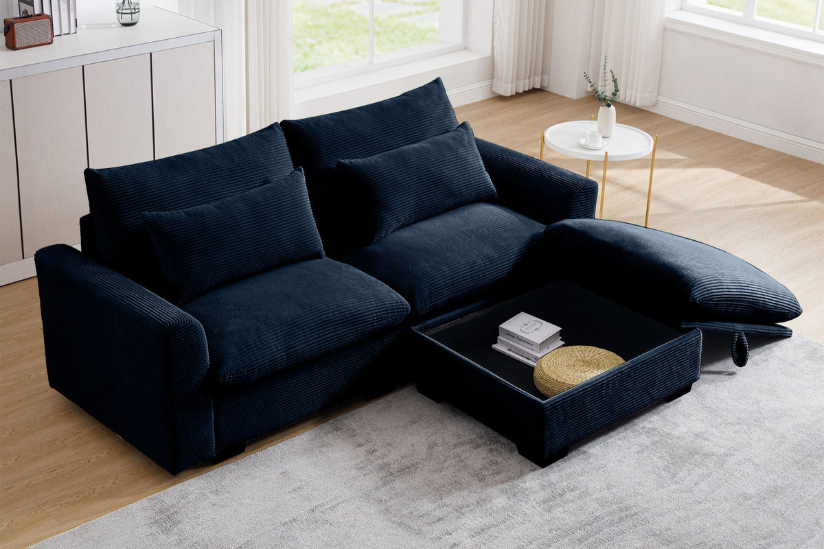 HARMONY 86&quot; Loveseat with 1 Ottoman