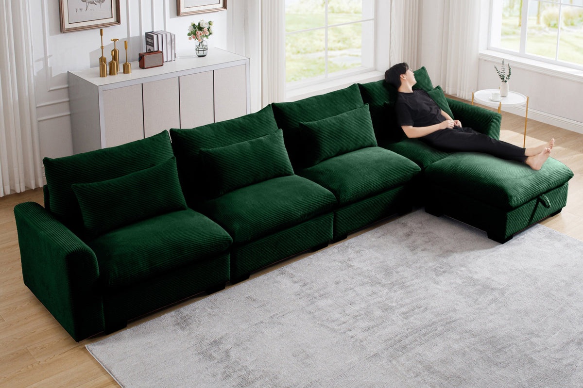 HARMONY 157&quot; 4-Seater Sofa with 1 Ottoman