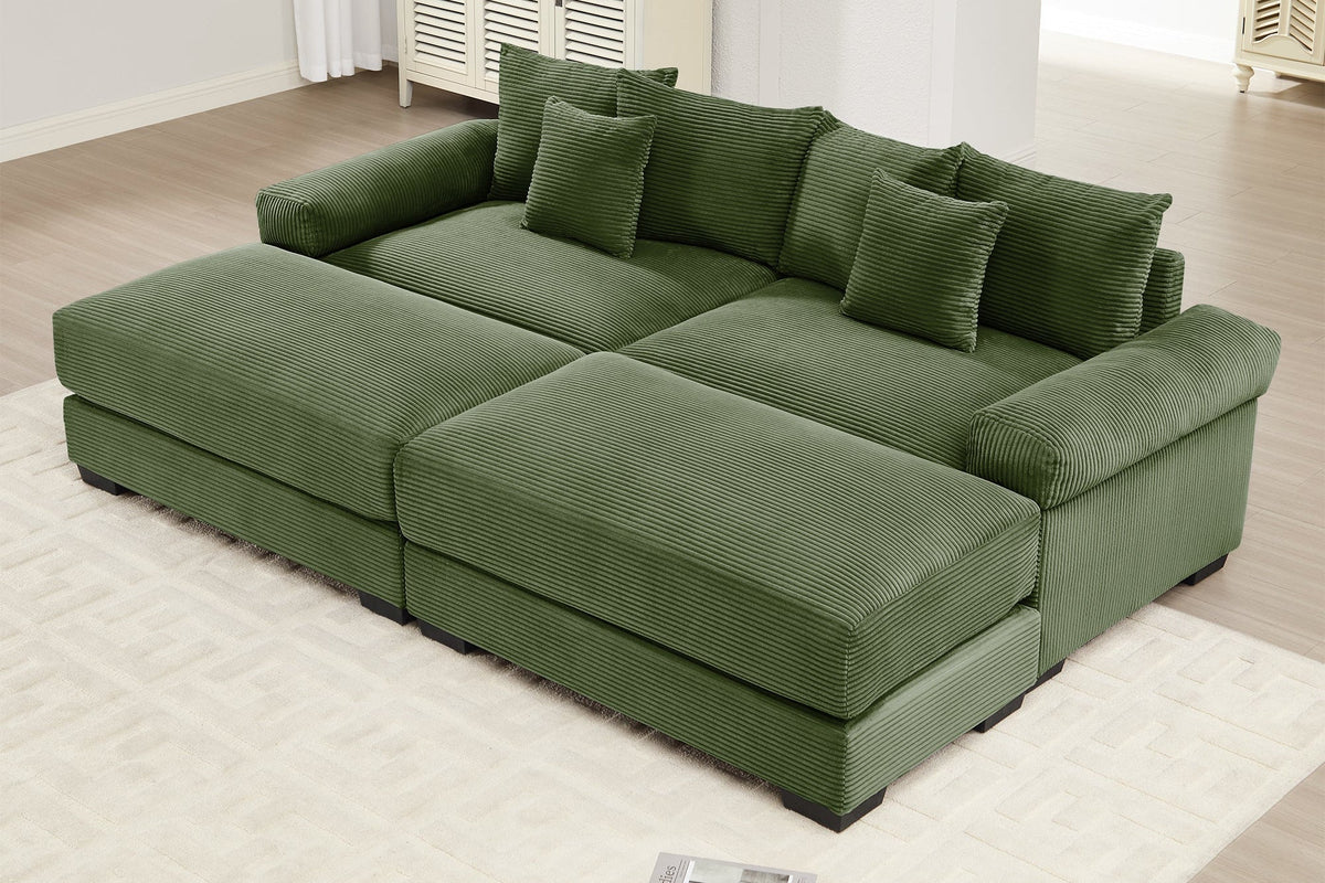 DESEO 92&quot; Loveseat with 2 Ottoman