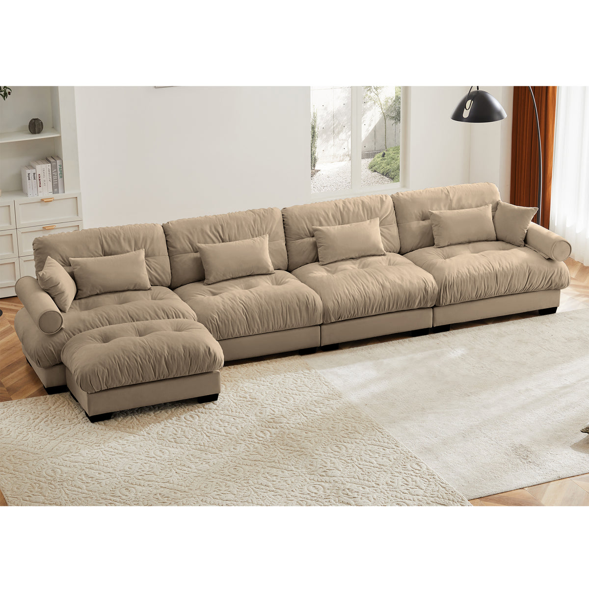 CLOUDIES 173&quot; 4 Seater Sofa with 1 Ottoman