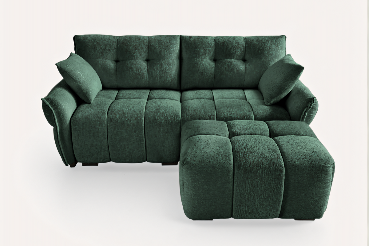 CHARLOTTE 78&quot; 2 Seater Sofa With 1 Ottoman