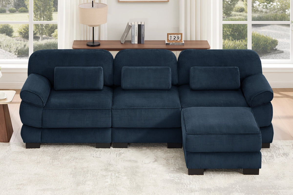 MASON 104" 3-Seater Sofa 1 with Ottoman