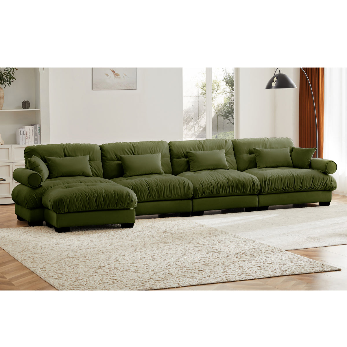 CLOUDIES 173&quot; 4 Seater Sofa with 1 Ottoman