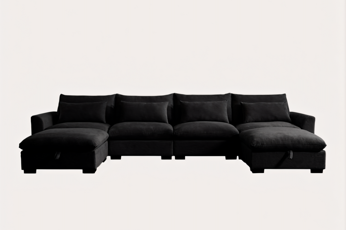 HARMONY 157&quot; 4-Seater Sofa with 2 Ottomans