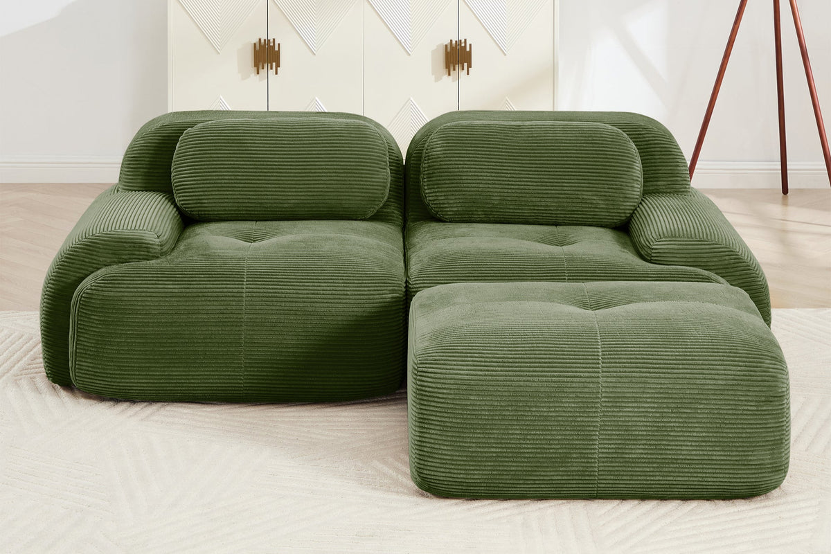 MIA 82&#39;&#39; Loveseat with 1 Ottoman