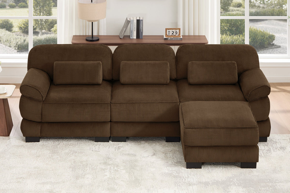 MASON 104" 3-Seater Sofa 1 with Ottoman