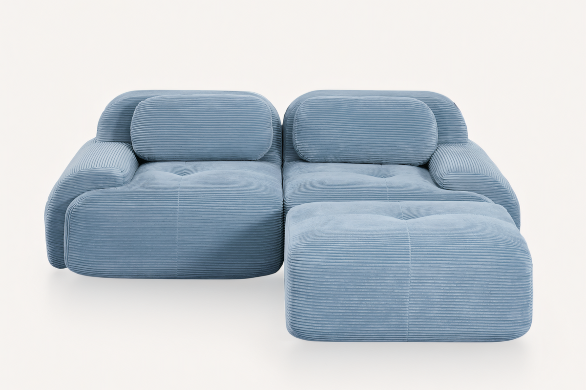 MIA 82&#39;&#39; Loveseat with 1 Ottoman