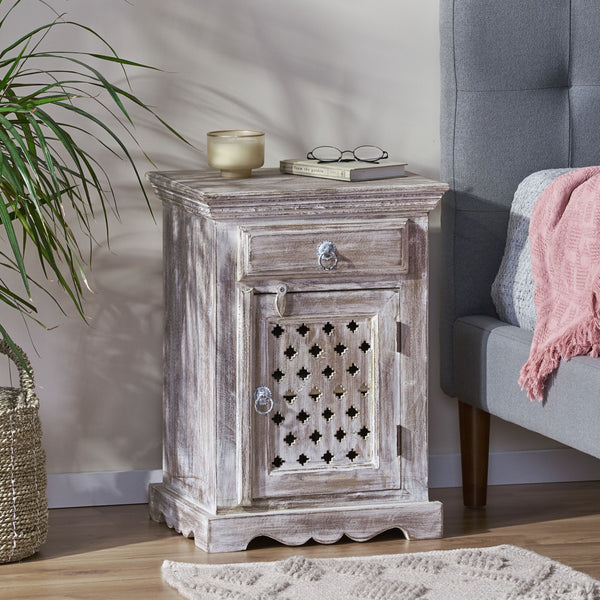 JARVO Mango Wood Nightstand