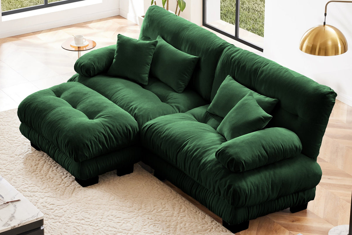CLOUDIES 94&quot; Loveseat with 1 Ottoman