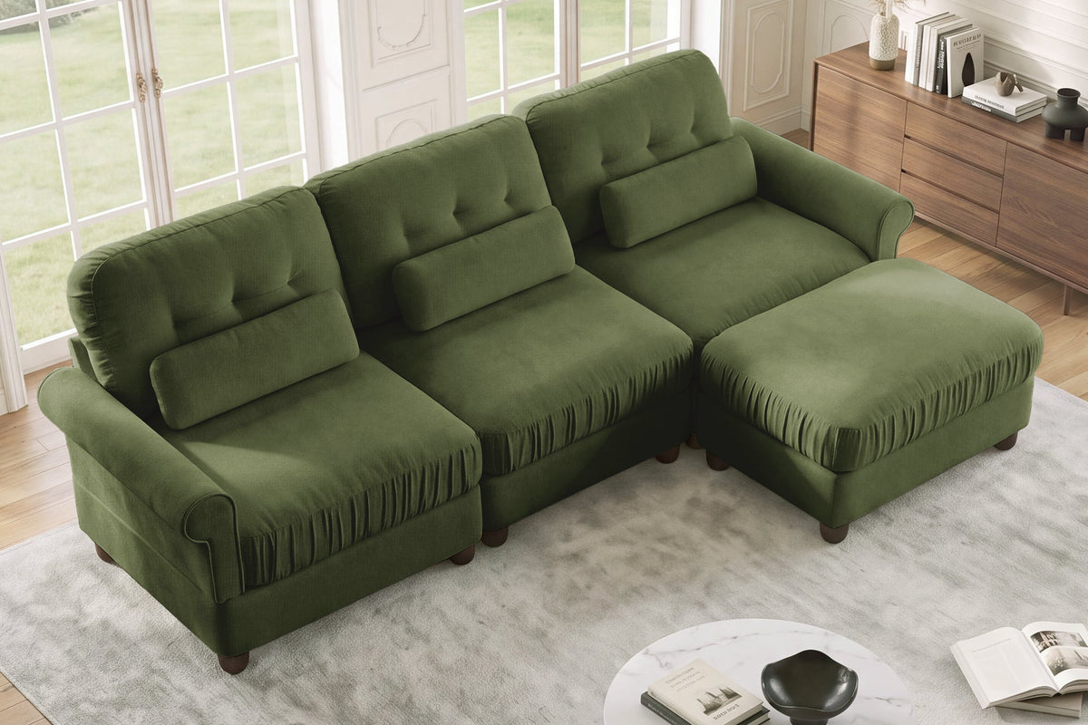 MELBOURNE 98" 3-Seater Sofa with 1 Ottoman