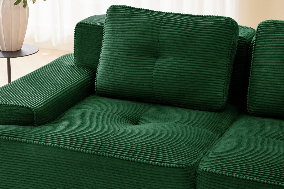 CORDELIA 153" 4-Seater Sofa with 2 Ottomans