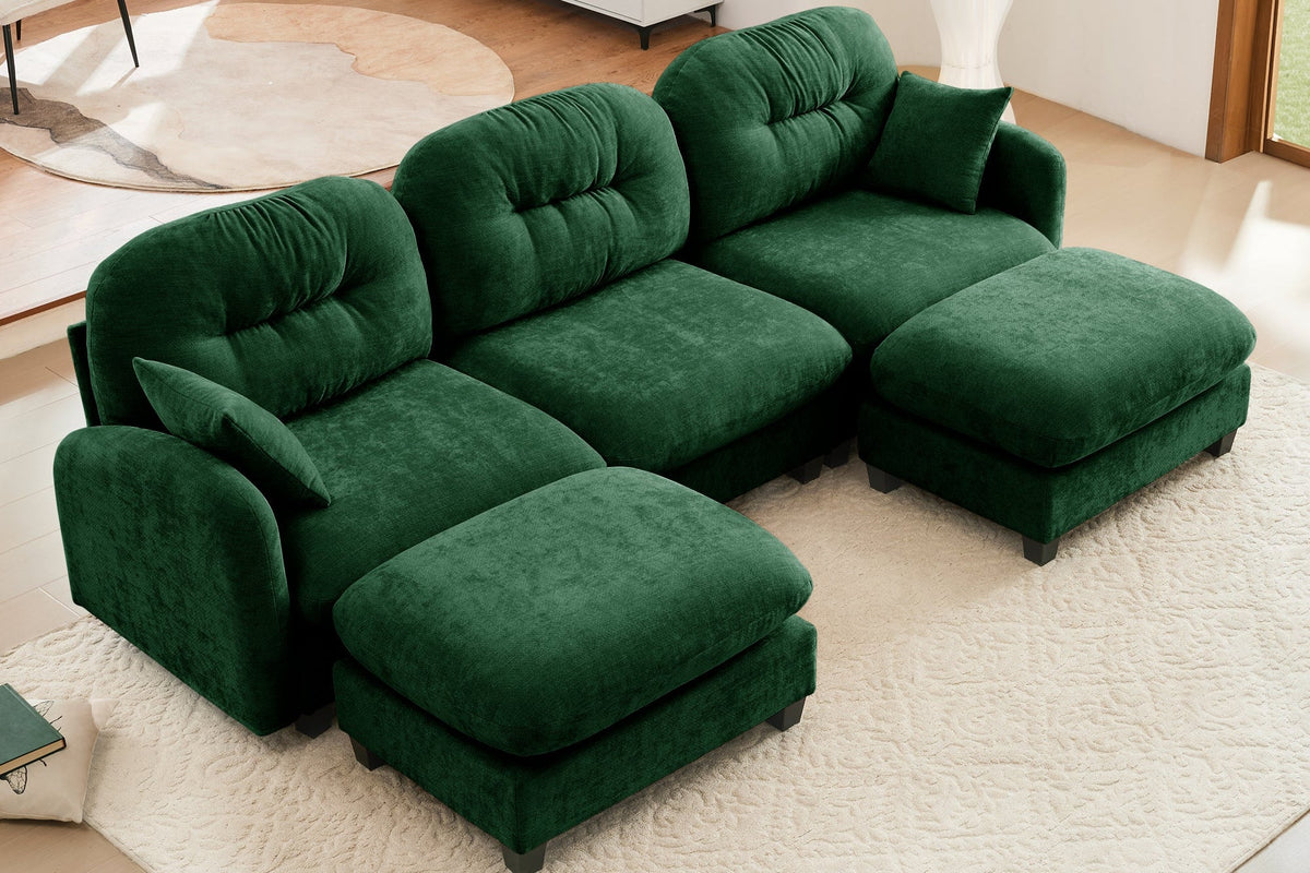 NUVIA 107&quot; 3 Seater with 2 Ottomans