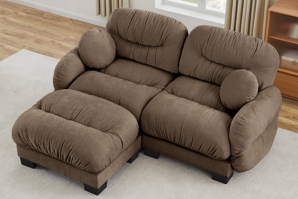 FLORA 81" Loveseat Sofa With 1 Ottoman