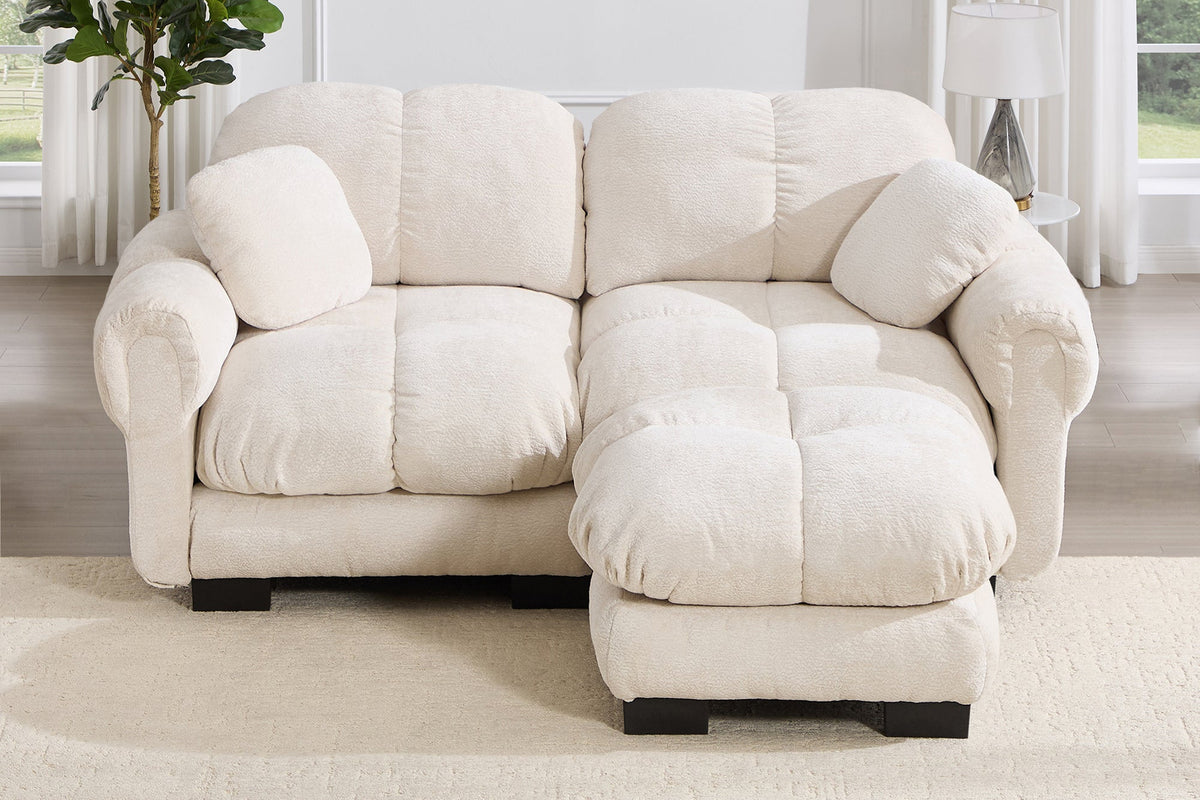 PRINCE 76" Loveseat With 1 Ottoman
