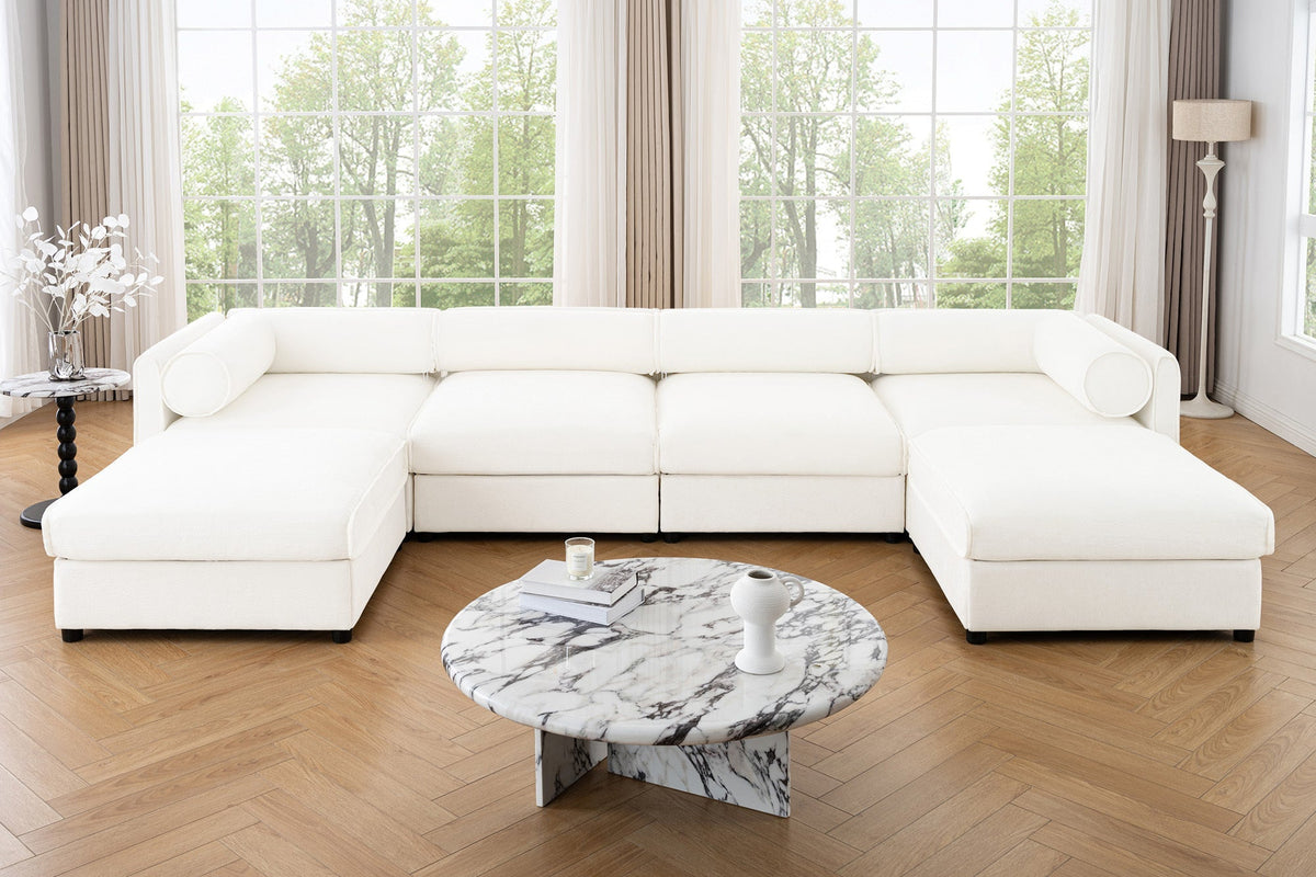PERTH 142&quot; Sofa 4 Seater with 2 Ottoman
