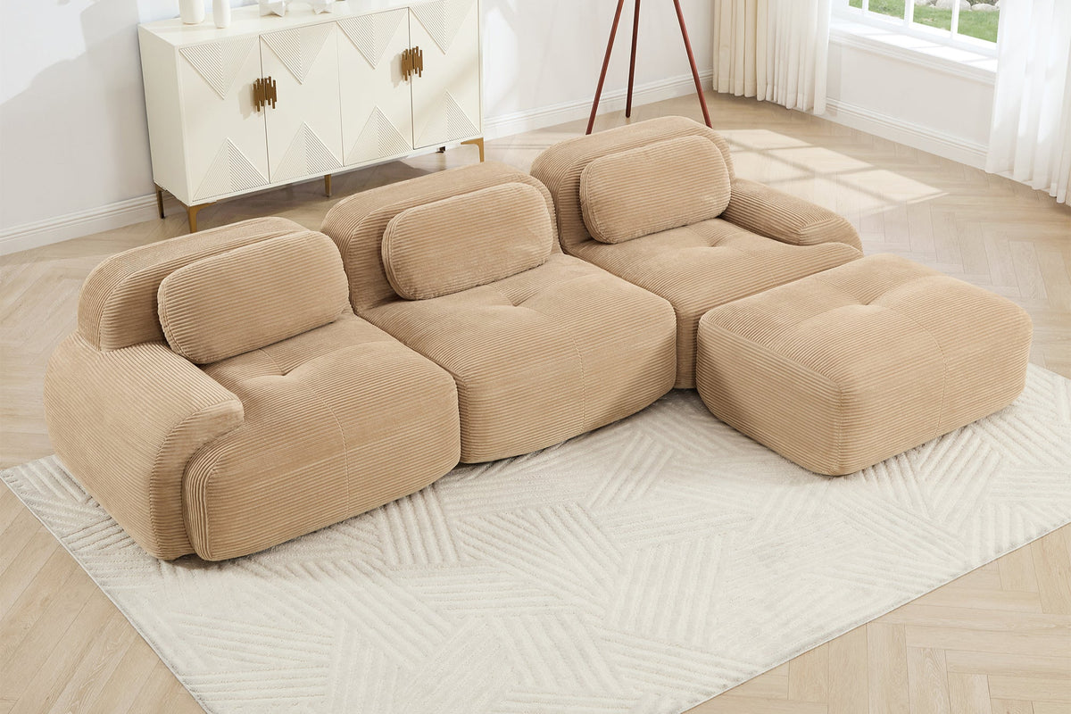 MIA 117&#39;&#39; 3-Seater Sofa with 1 Ottoman