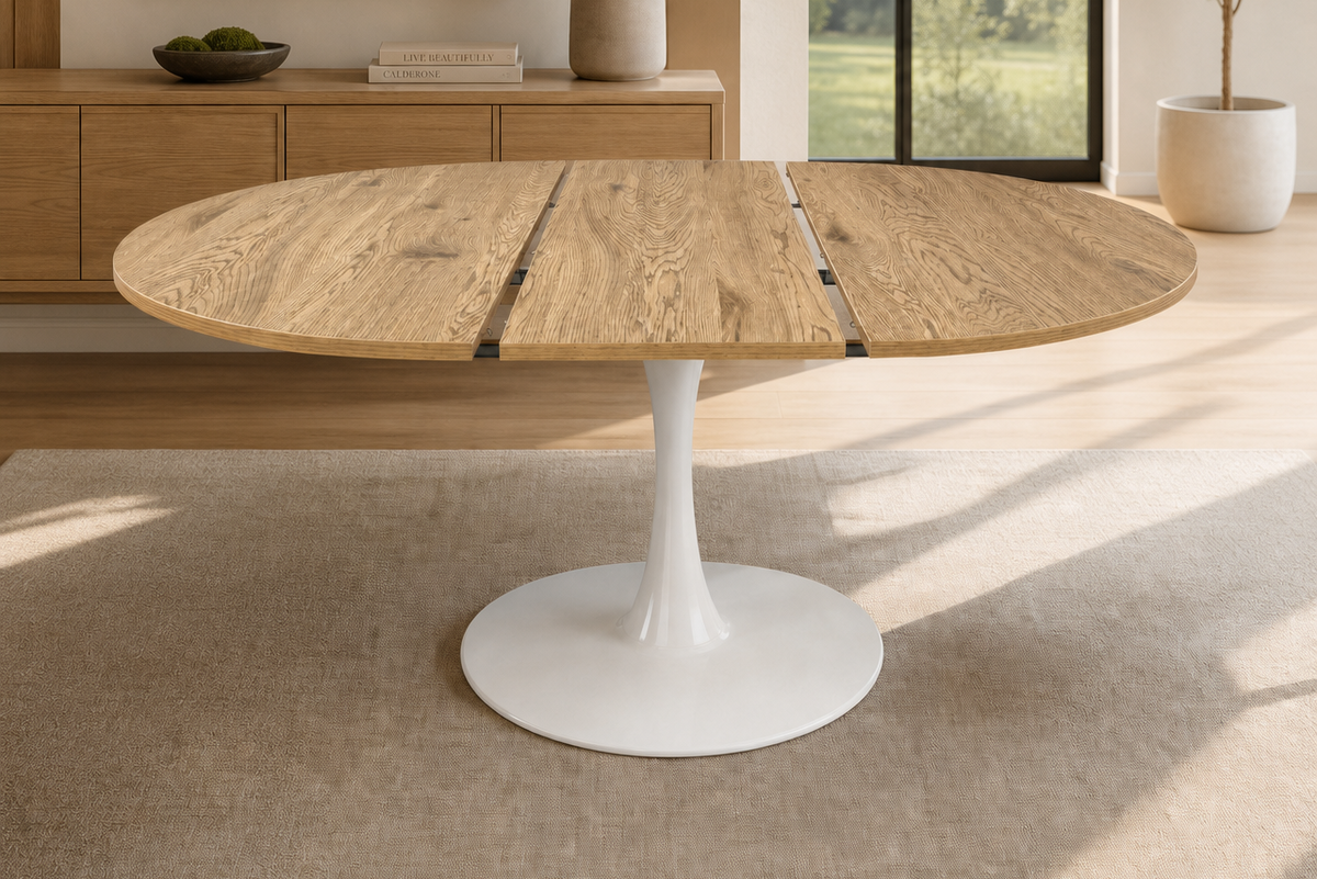 ROWAN 42"-57" Extendable Round Dining Table