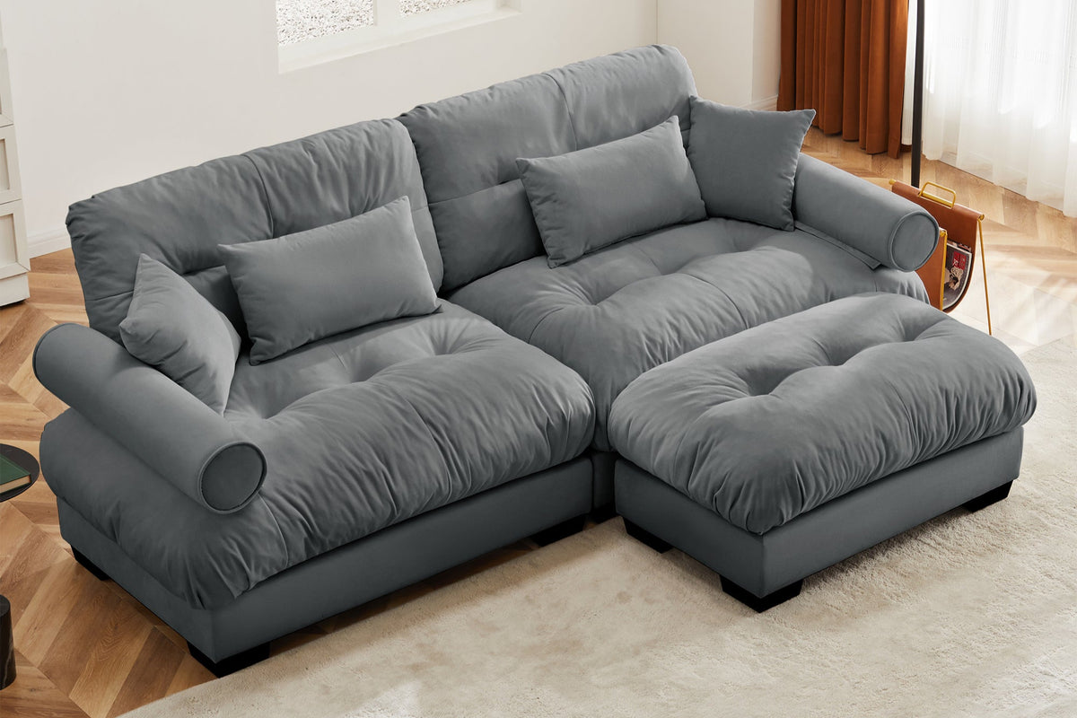 CLOUDIES 94&quot; Loveseat with 1 Ottoman