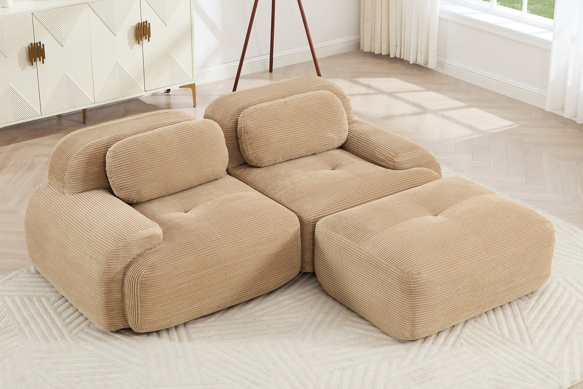 MIA 82&#39;&#39; Loveseat with 1 Ottoman